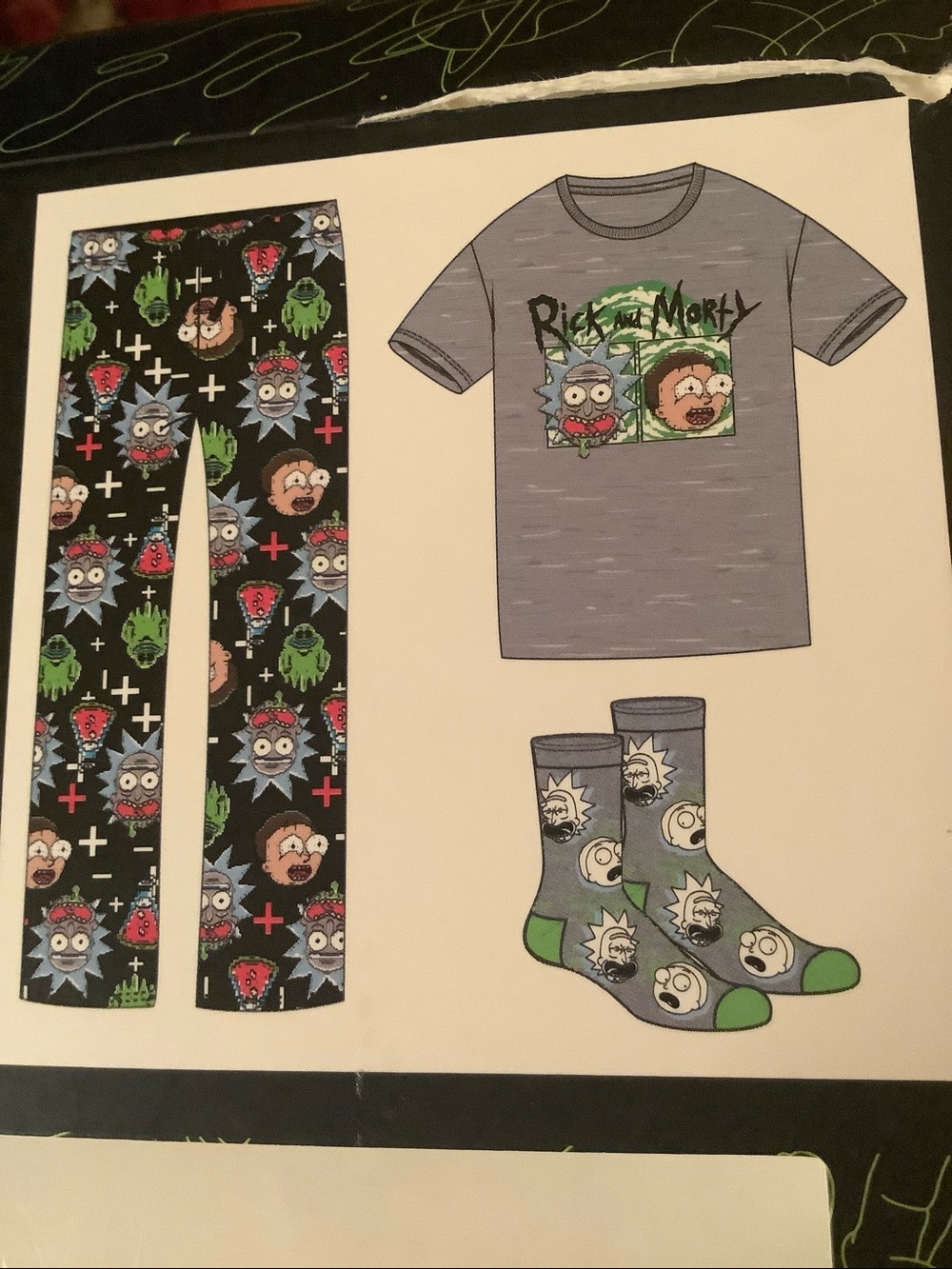 Rick and Morty Men's 3 Piece Set New in open box Size M